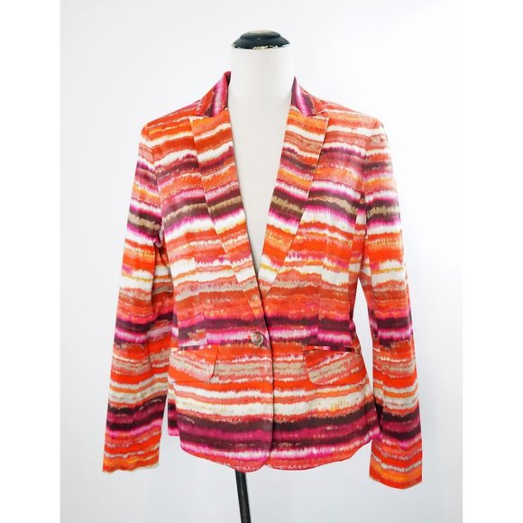 Jones New York Jackets & Blazers - Jones New York Blazer, Watercolor Stripes